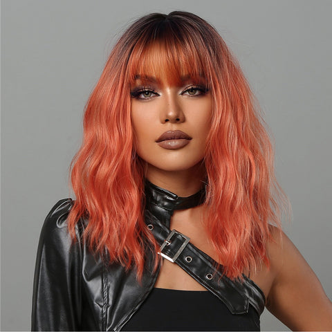 【Ellie 7】BUY 3 wigs pay 2 wigs 16 inch Short Red Wavy Bob Wigs for Women LC2013-1