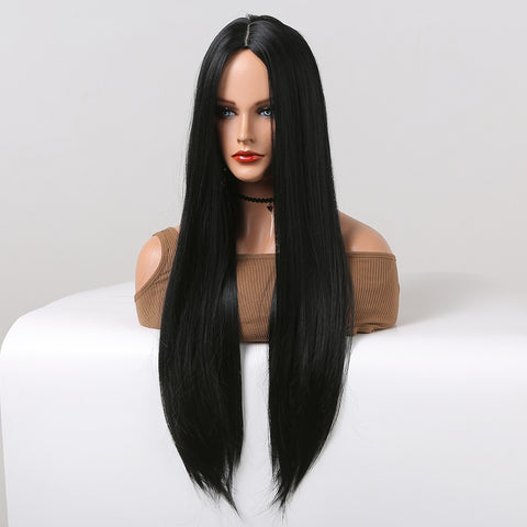【Melody Picked】Haircube 30 inch long straight wigs black wigs for women WL1014-1