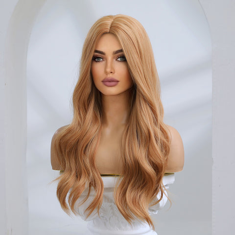 【Ellie 33】BUY 3 wigs pay 2 wigs 26 inches natural wave and long hair brown fashion wig LC8044