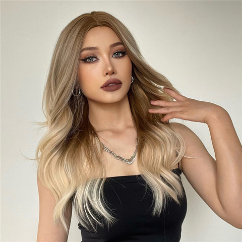 【WAVES】Haircube Long Platinum Wavy Synthetic wigs lc279-4