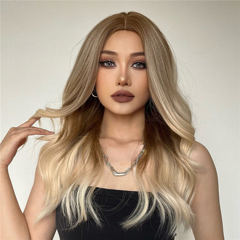 【WAVES】Haircube Long Platinum Wavy Synthetic wigs lc279-4