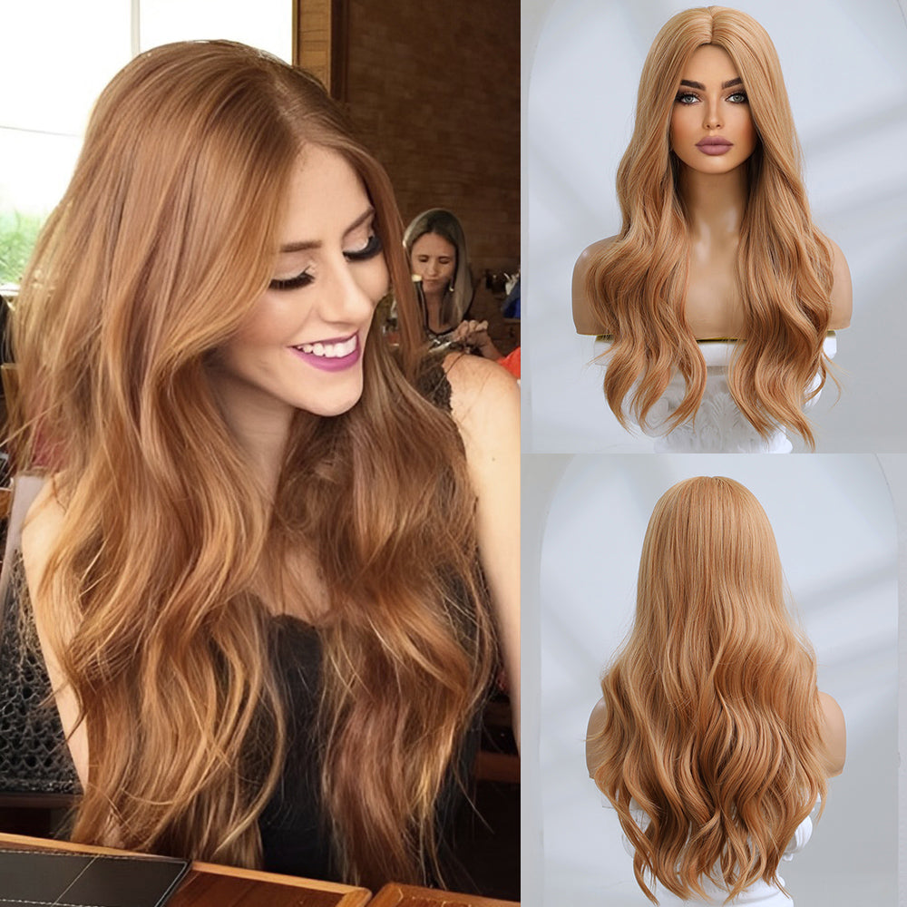 M42 natural wave and long hair brown fashion wig LC8044-1