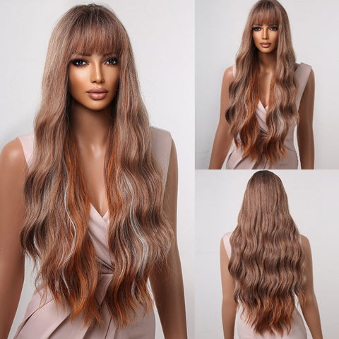 【Gaby 41】🔥BUY 3 WIG PAY 2 WIG🔥 Haircube 30 Inch Long Brown Mixed Blonde  Natural Comfortable for Woman LC2059-1