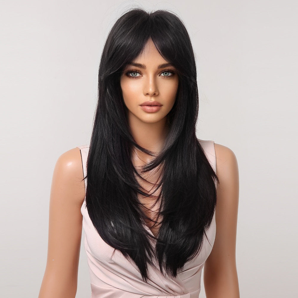 【Gaby 92】🔥BUY 3 WIG PAY 2 WIG🔥long black straight wigs with bangs wigs for women LC2068-8