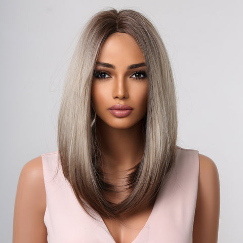 【Gaby】🔥BUY 3 WIG PAY 2 WIG🔥Haircube 16 inch Gray Bob Wigs for Women LC2010-1