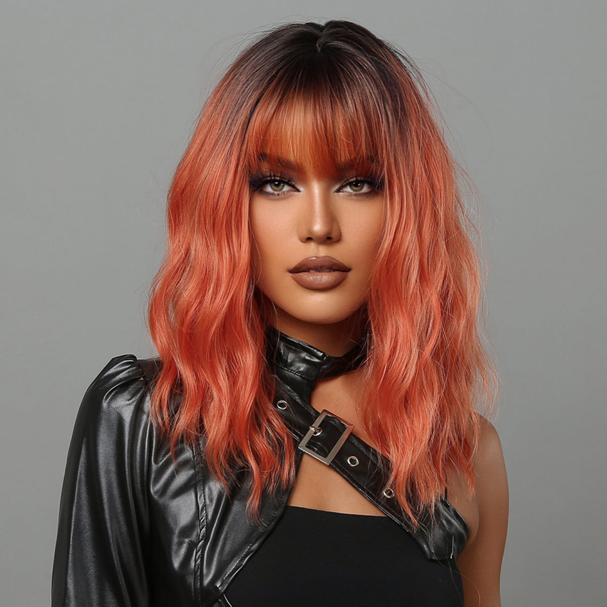 【Sphere 39】16 inch Short Red Wavy Bob Wigs for Women LC2013-1