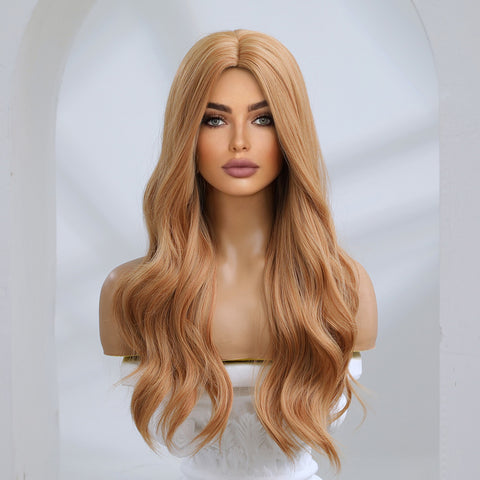 【YW2】 natural wave and long hair brown fashion wig 26 inches LC8044