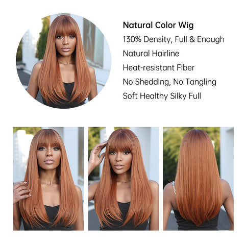 S94 Long blonde Wigs with bangs wigs for Women WL1040-1