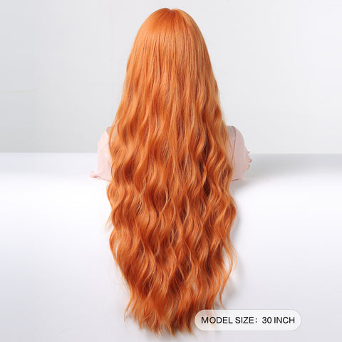 【Gaby 62】 🔥BUY 3 WIG PAY 2 WIG🔥orange curly wigs with bangs wigs for Women WL1115-2