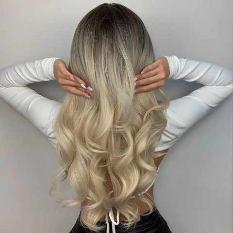 【Gaby 50】🔥BUY 3 WIG PAY 2 WIG🔥 Long Platinum Synthetic Wavy wigs LC307-1