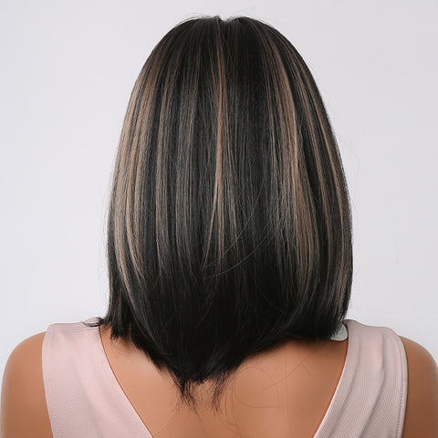 【Sphere 56】14 inch Black Mixed Brown Bob for Women LC2038-1