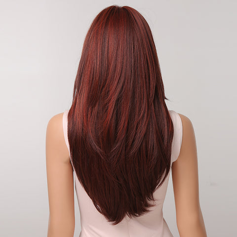 NEW ARRIVAL!!!【Gaby 21】🔥BUY 3 WIG PAY 2 WIG🔥 long red straight wigs with bangs wigs for women LC2068-3