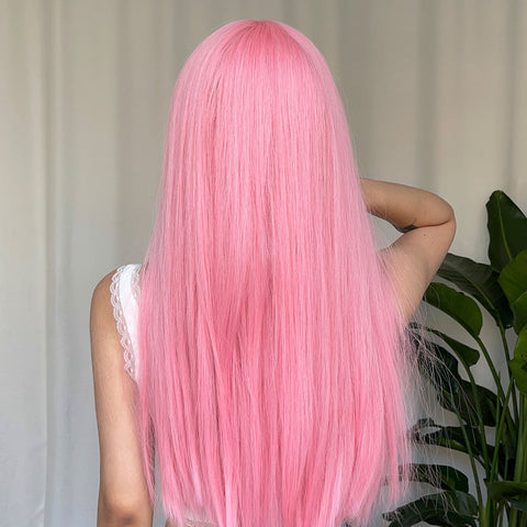 M19 pink Long Wavy Wigs for Women WL1092-2