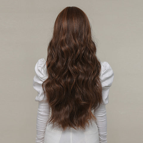 【Ellie 56】BUY 3 wigs pay 2 wigs Long Ombre Brown Wavy Curly Synthetic Wig  LC2074-3