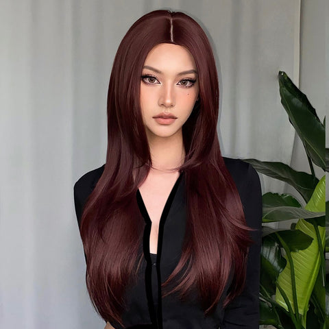 【Gaby 4】🔥BUY 3 WIG PAY 2 WIG🔥26 Inch long straight red wigs for women WL1101-2